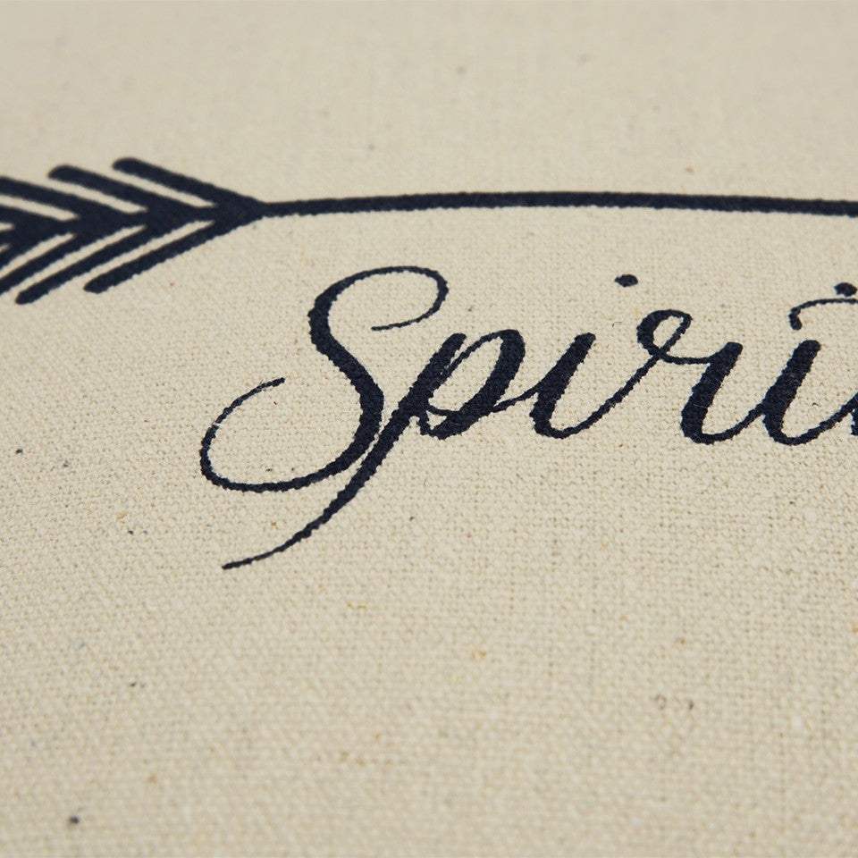 Black Taupe Canvas Spirit Lead Throw Pillow - Homeroots - Flyclothing LLC