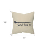 Black Taupe Canvas Spirit Lead Throw Pillow - Homeroots - Flyclothing LLC