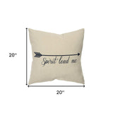 Black Taupe Canvas Spirit Lead Throw Pillow - Homeroots - Flyclothing LLC