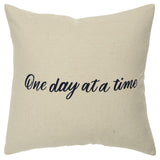 Black Taupe Canvas One Day Throw Pillow - Homeroots