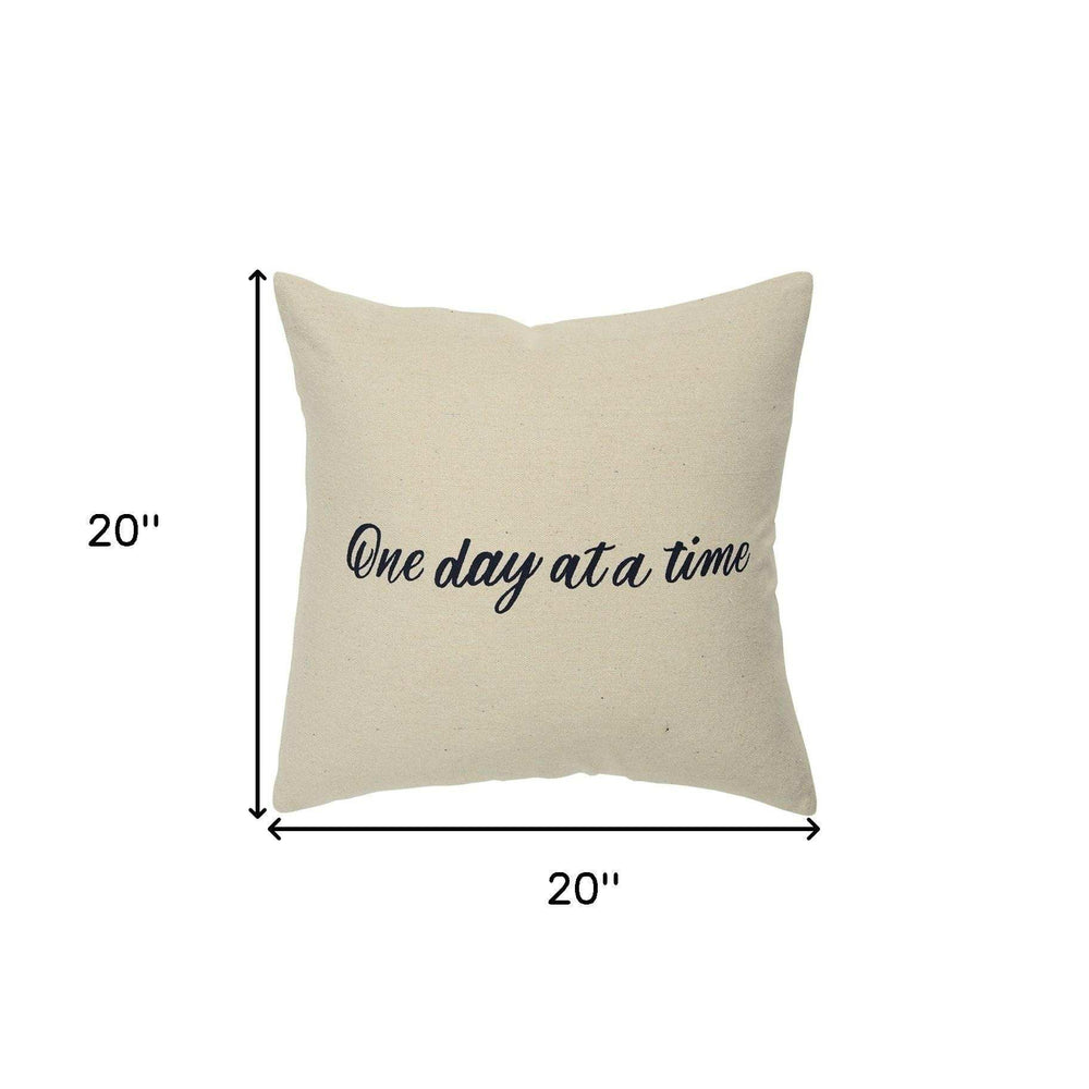 Black Taupe Canvas One Day Throw Pillow - Homeroots - Flyclothing LLC
