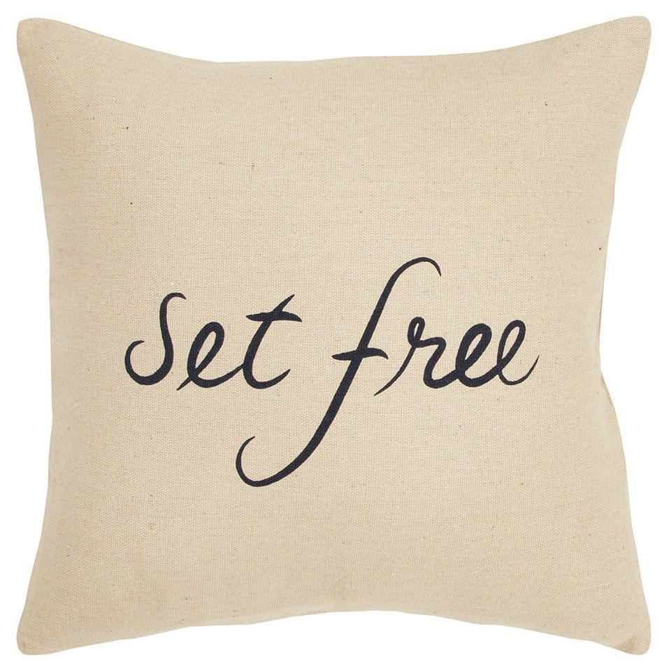 Black Beige Canvas Set Free Still Throw Pillow - Homeroots