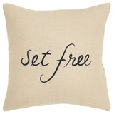 Black Beige Canvas Set Free Still Throw Pillow - Homeroots