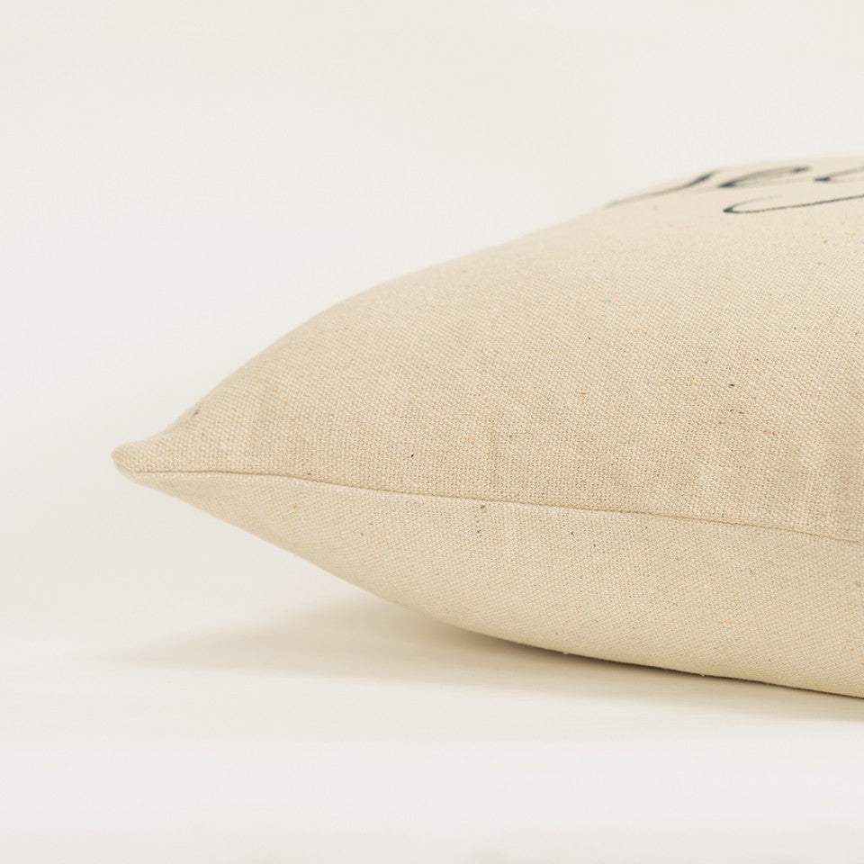 Black Beige Canvas Set Free Still Throw Pillow - Homeroots - Flyclothing LLC