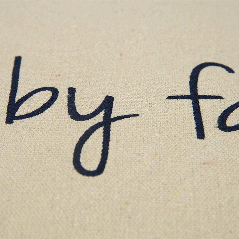 Black Taupe Canvas Walk by Faith Throw Pillow - Homeroots - Flyclothing LLC