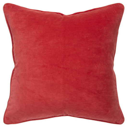 20" Red Cotton Throw Pillow - Homeroots