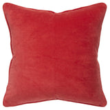 20" Red Cotton Throw Pillow - Homeroots