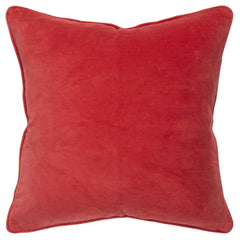 20" Red Cotton Throw Pillow - Homeroots