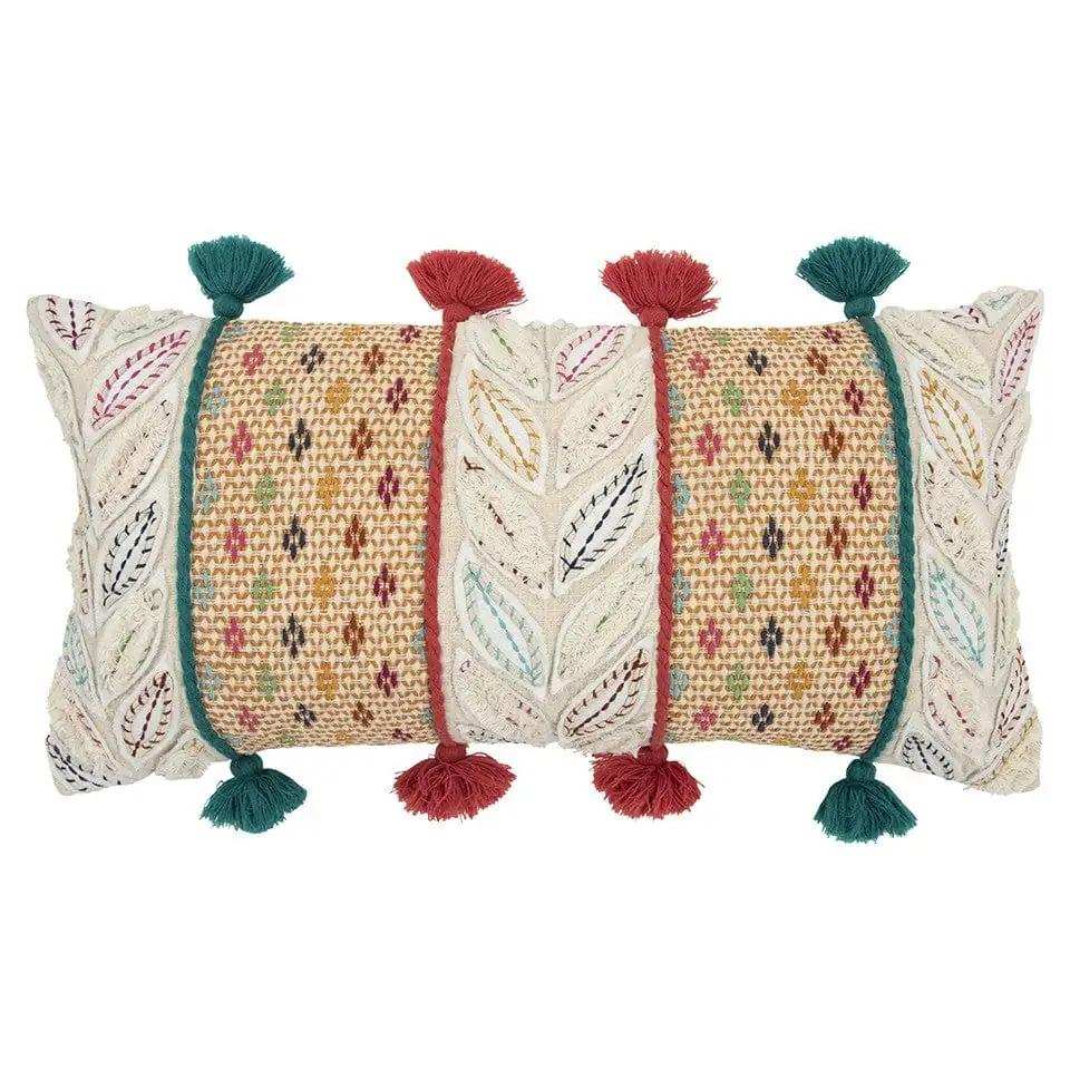 Multicolored Ornate Panel Lumbar Pillow - Homeroots - Flyclothing LLC