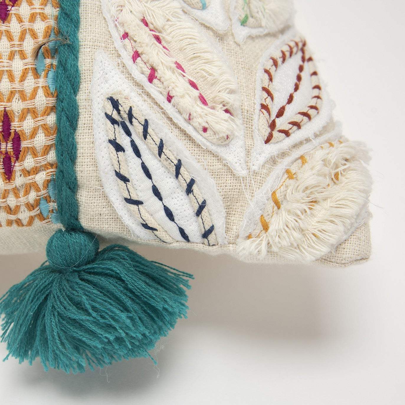 Multicolored Ornate Panel Lumbar Pillow - Homeroots - Flyclothing LLC