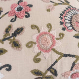 Blush Botanical Pattern Embroidered Throw Pillow - Homeroots - Flyclothing LLC