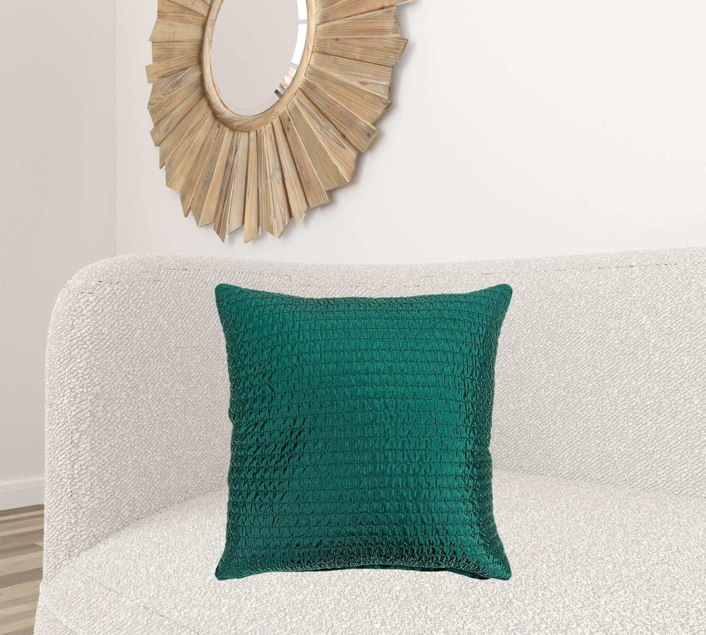 Teal Smooth Weaved Modern Throw Pillow - Homeroots - Flyclothing LLC