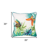 White Green Butterfly Bliss Decorative Throw Pillow - Homeroots - Flyclothing LLC