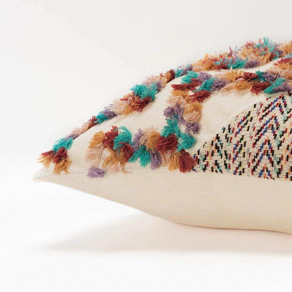 Multicolored Chevron Diagonal Panel Throw Pillow - Homeroots - Flyclothing LLC