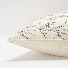 Blue Tiny Floral Buds Throw Pillow