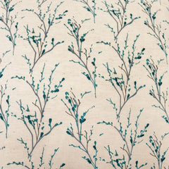Teal Tiny Floral Buds Throw Pillow