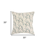Teal Tiny Floral Buds Throw Pillow - Homeroots - Flyclothing LLC