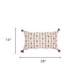 14" X 26" Natural Cotton Throw Pillow - Homeroots - Flyclothing LLC