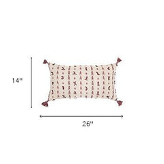 14" X 26" Natural Cotton Throw Pillow