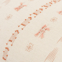Blush Beige Tribal Inspired Tasseled Lumbar Pillow - Homeroots