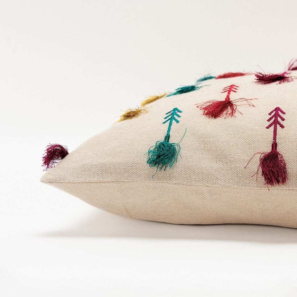 Bright Tone Feathered Arrows Lumbar Pillow - Homeroots - Flyclothing LLC