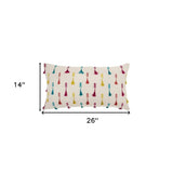 Bright Tone Feathered Arrows Lumbar Pillow - Homeroots - Flyclothing LLC