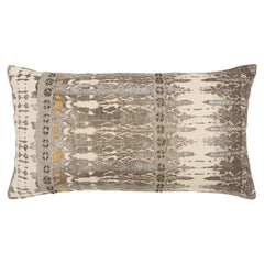 Gray Beige Tribal Distressed Lumbar Pillow - Homeroots