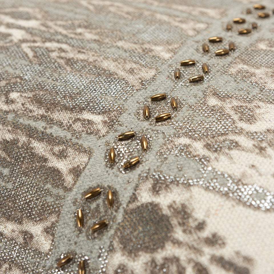 Gray Beige Tribal Distressed Lumbar Pillow - Homeroots - Flyclothing LLC