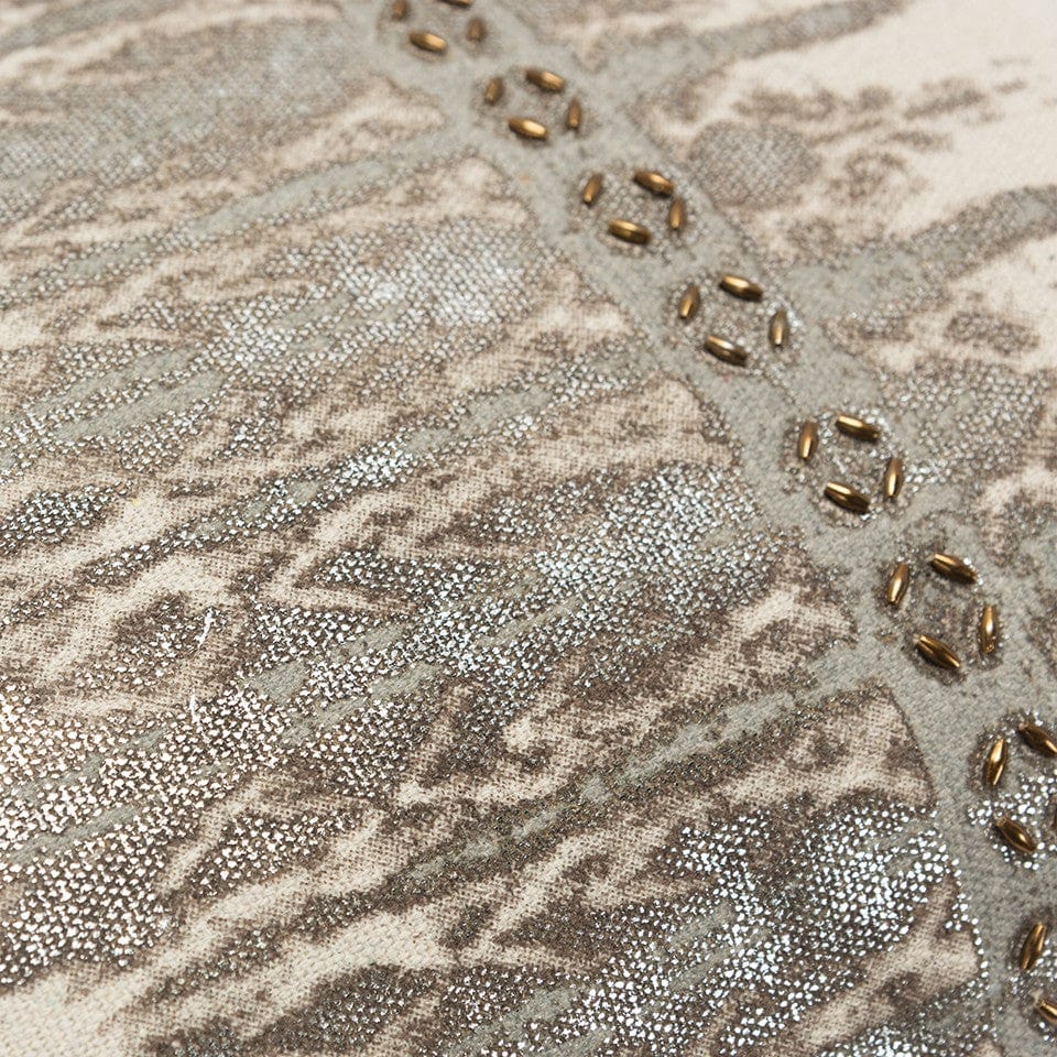 Gray Beige Tribal Distressed Lumbar Pillow - Homeroots
