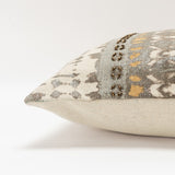 Gray Beige Tribal Distressed Lumbar Pillow - Homeroots