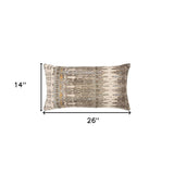 Gray Beige Tribal Distressed Lumbar Pillow - Homeroots - Flyclothing LLC