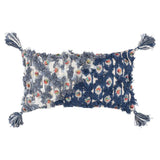 14 X 26 Blue And Gray Zippered 100% Cotton Throw Pillow - Homeroots - Flyclothing LLC