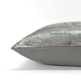 Silver Distressed Brush Stroke Lumbar Pillow - Homeroots
