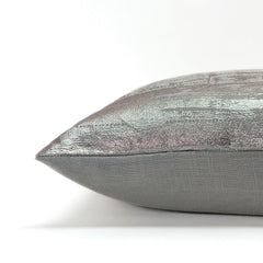 Silver Distressed Brush Stroke Lumbar Pillow - Homeroots