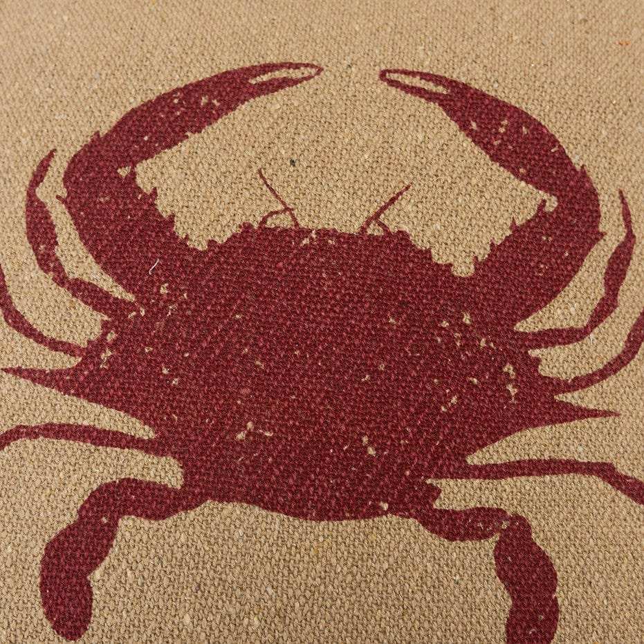 Tan Brown Distressed Crab Throw Pillow - Homeroots - Flyclothing LLC