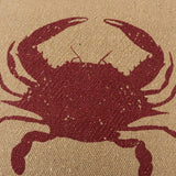 Tan Brown Distressed Crab Throw Pillow - Homeroots