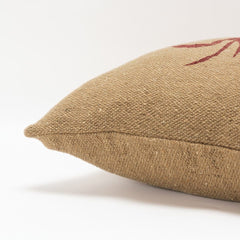Tan Brown Distressed Crab Throw Pillow
