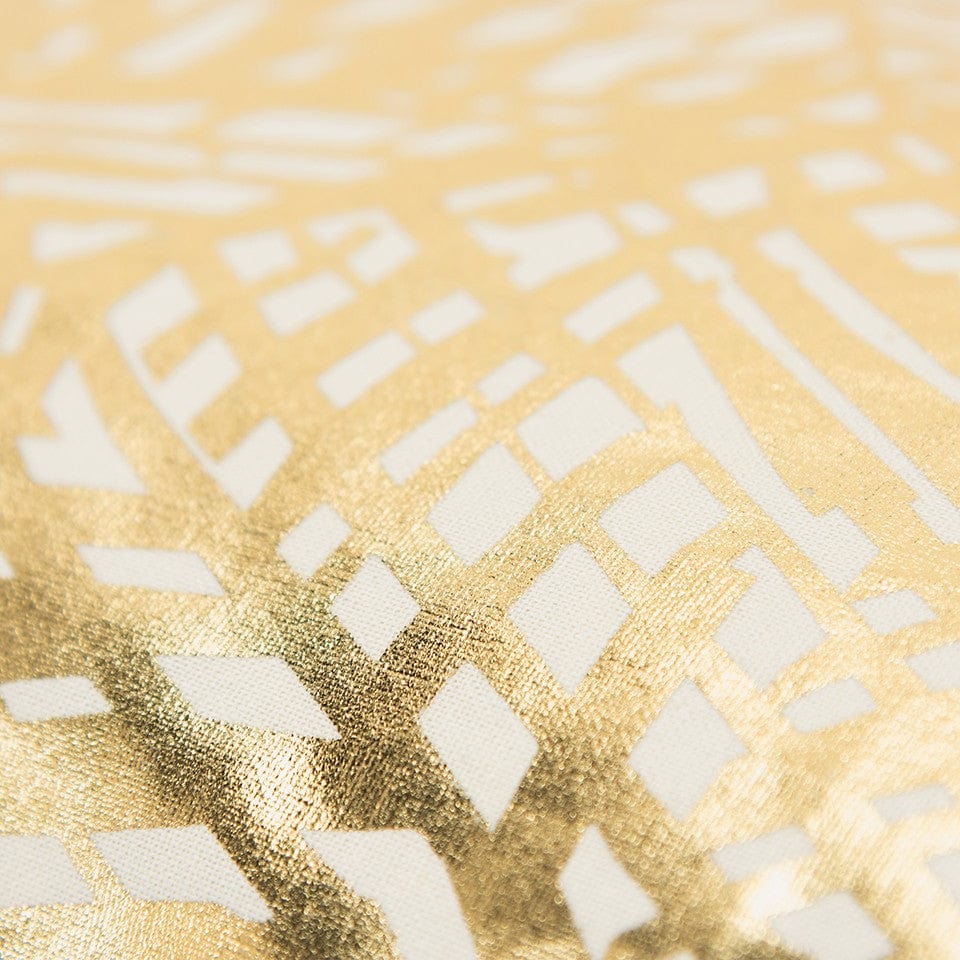 Gold Foil Etched Pattern Lumbar Pillow - Homeroots