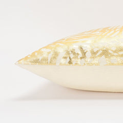 Gold Foil Etched Pattern Lumbar Pillow - Homeroots