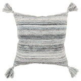 Set of Two 20" X 20" Gray Indoor Outdoor Throw Pillow Cover & Insert - Homeroots