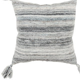 Set of Two 20" X 20" Gray Indoor Outdoor Throw Pillow Cover & Insert - Homeroots
