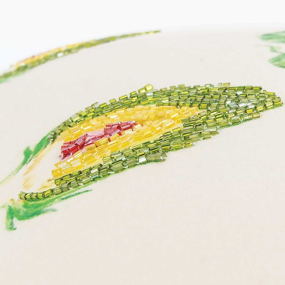 Lemon Green Artichoke Embroidered Lumbar Pillow - Homeroots - Flyclothing LLC