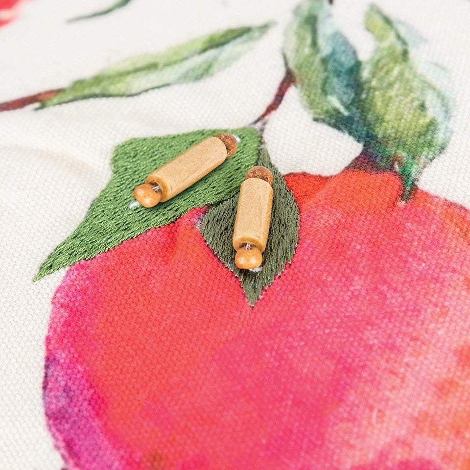 Red White Pomegranates Decorative Throw Pillow - Homeroots - Flyclothing LLC