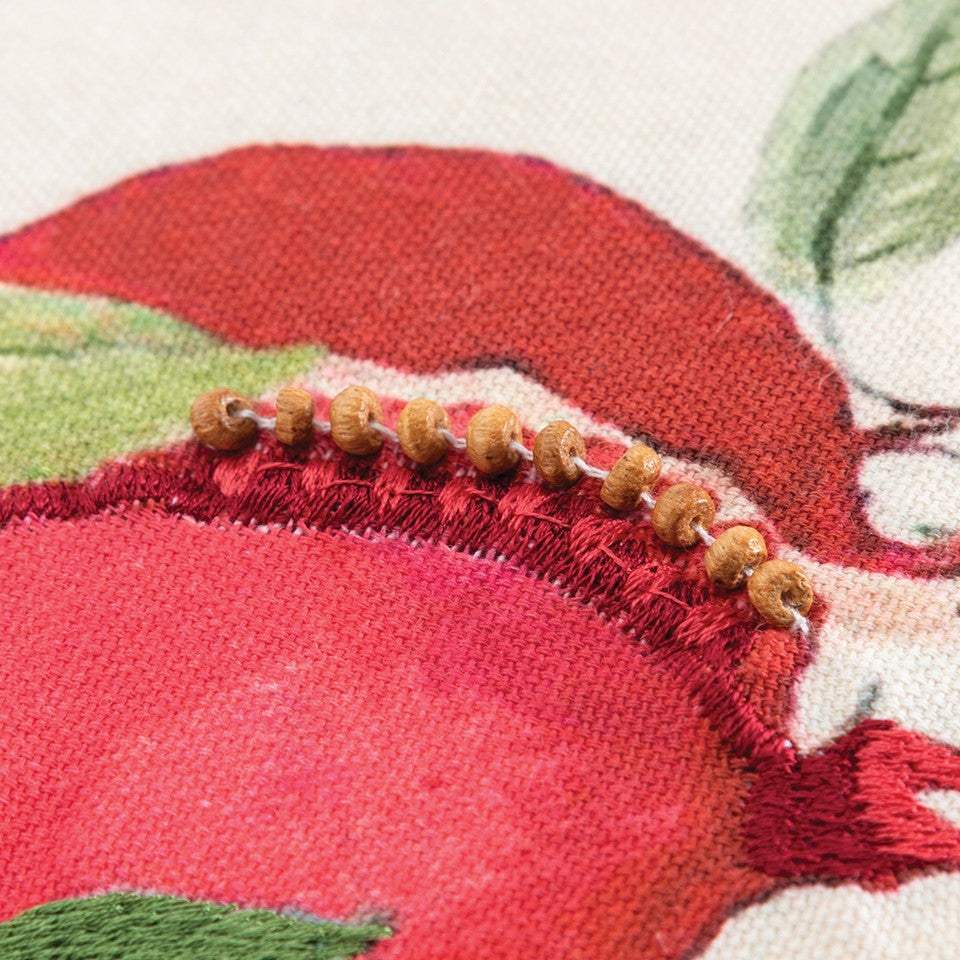 Red White Pomegranates Decorative Throw Pillow - Homeroots - Flyclothing LLC