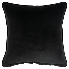 20" Black Cotton Throw Pillow