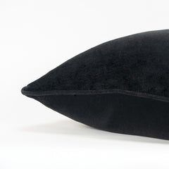 20" Black Cotton Throw Pillow