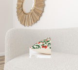 Red Green Cherry Tree Printed Lumbar Pillow - Homeroots