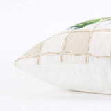 White Green Artichoke Waffled Throw Pillow - Homeroots - Flyclothing LLC