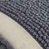Gray Braided Stripe Macrame Fringe Lumbar Pillow - Homeroots - Flyclothing LLC