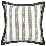 Black Ivory Alternate Striped Throw Pillow - Homeroots